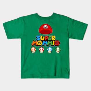 Funny Super Mommio Fitted Kids T-Shirt